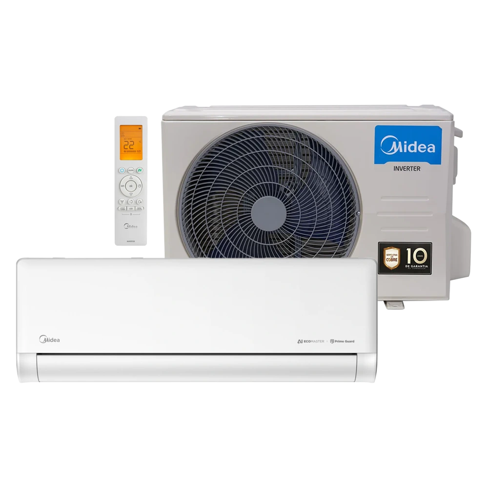 Ar Condicionado Split Hi Wall Inverter Midea AI EcoMaster Connect 12000 Btus Frio 220v R-32